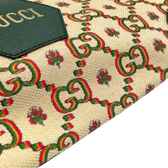 GUCCI Green Leather Tote Bag - Picture 5 of 9